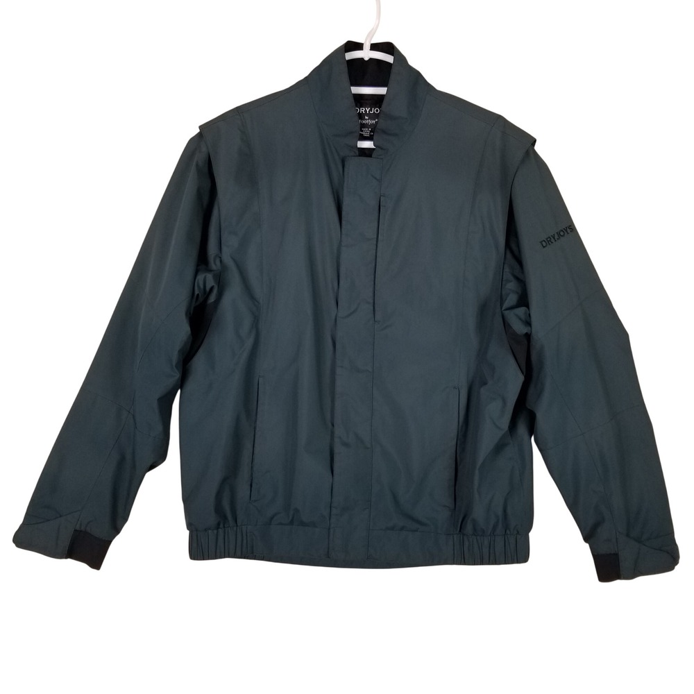 FootJoy DryJoys Jacket Mens Medium Dark Teal Golf Rain Windbreaker Coat